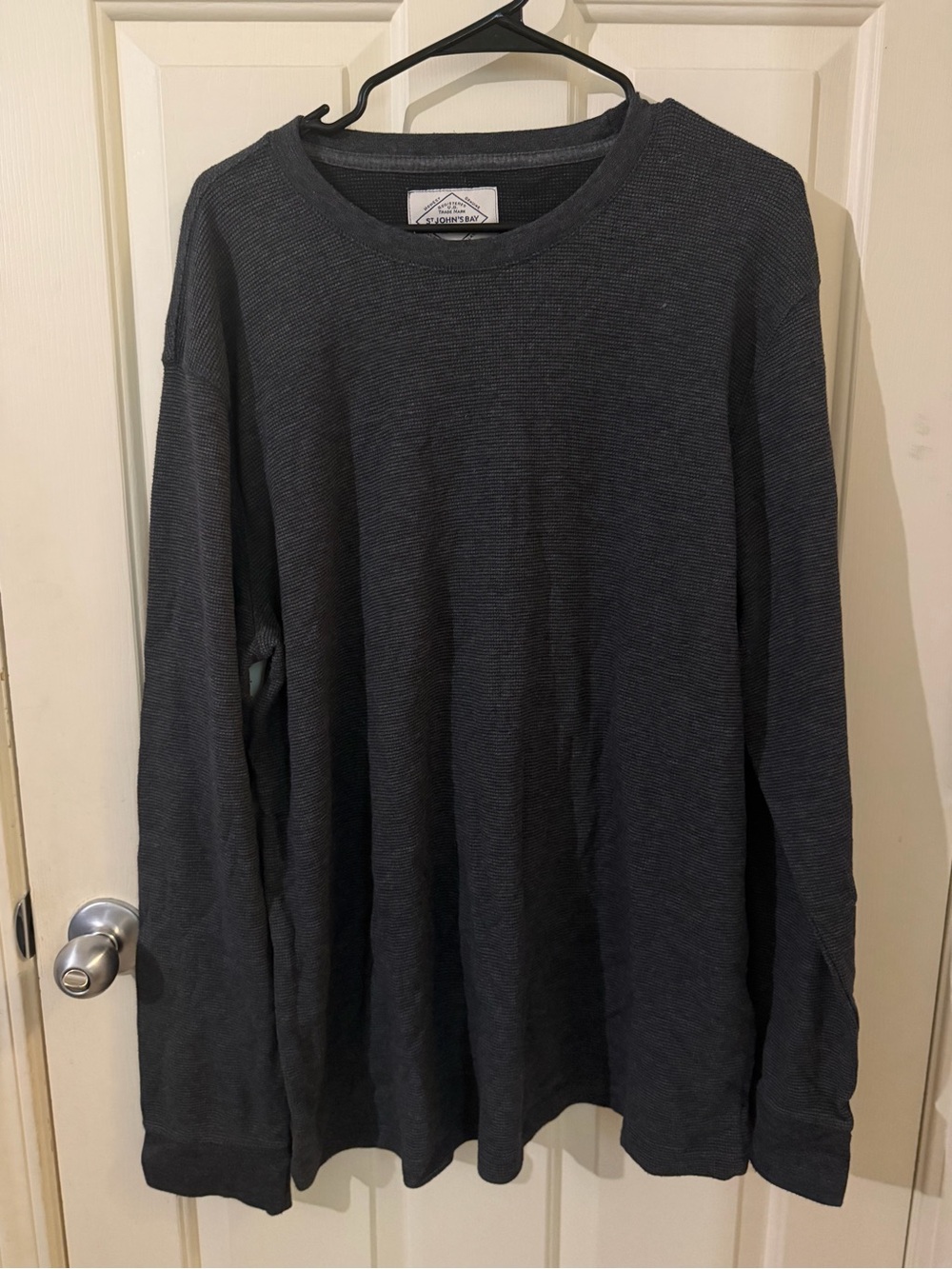 St. John's Bay Charcoal Long-Sleeve Thermal Crew